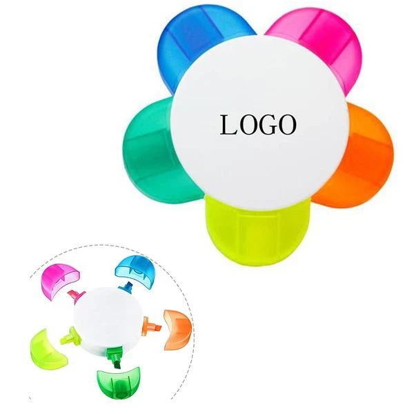 Flower Shaped 5-Color Highlighter Marker 1