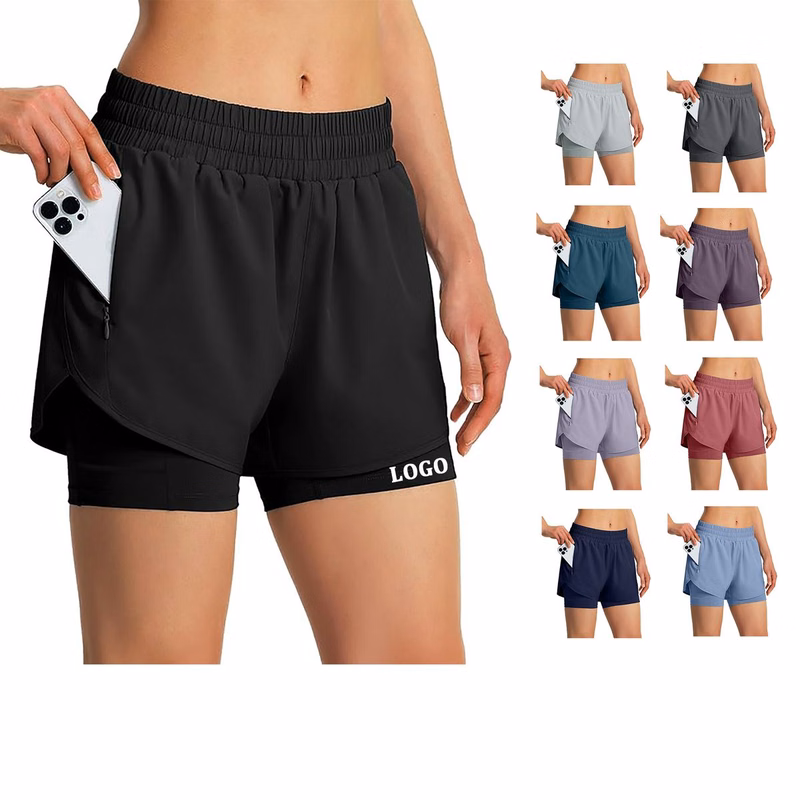 Women's2 I n 1 Quick Drying Sports Shorts with Lining