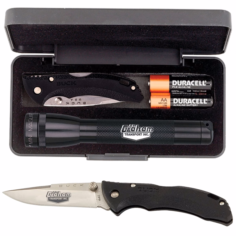 "AA" Mini Maglite® With Buck® "Bantam Bbw" Knife