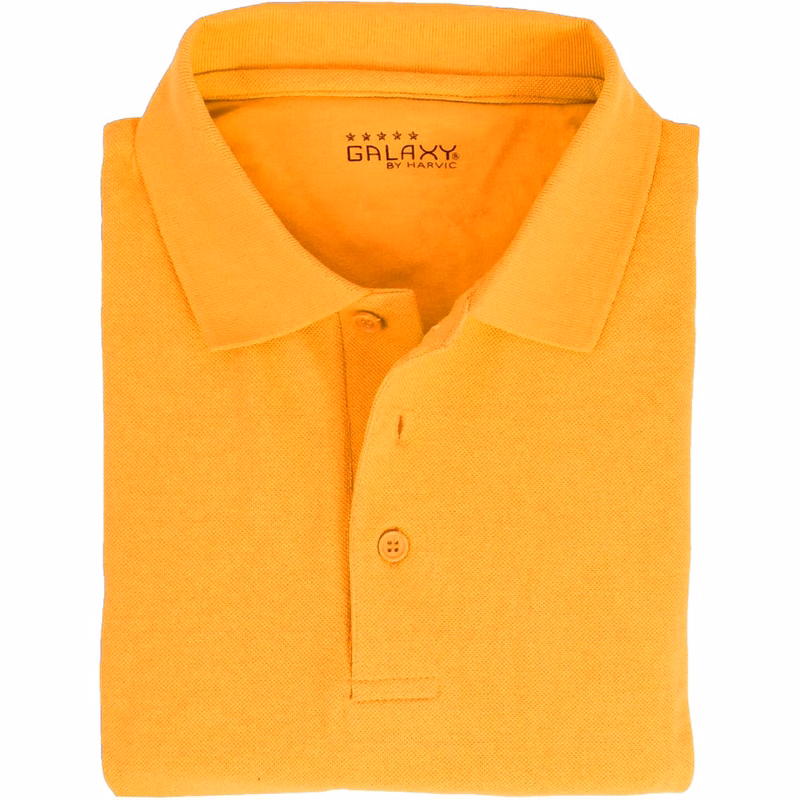Adult Uniform Polo Shirts - Gold Short Sleeve Large