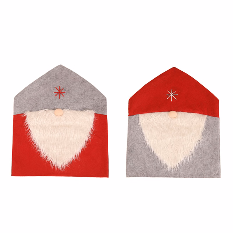Christmas Santa Claus Hat Chair Cover
