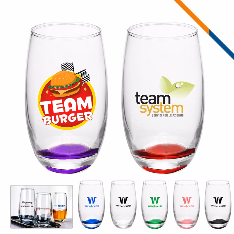 Thelma Clear Stemless Wine Glasses - 15 oz.