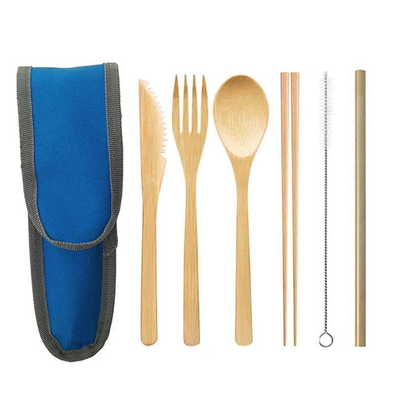 Portable Bamboo Outdoor Tableware Set 1
