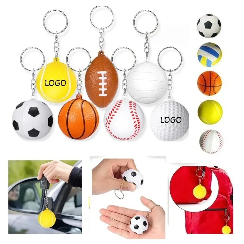 Sports Ball Stress Reliever Keychain 1