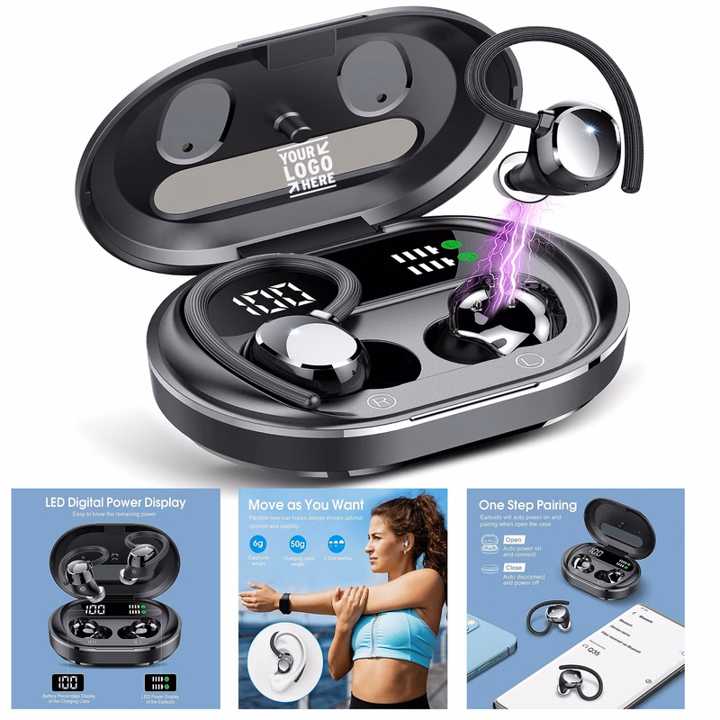 2023 LED Display Waterproof New Ultralight Sport Bluetooth 5.3 Wireless Earbuds In Ear Headphone