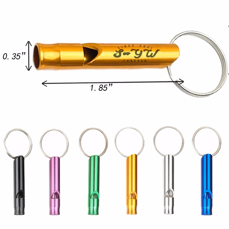 Aluminum Tubular Whistle Keyring