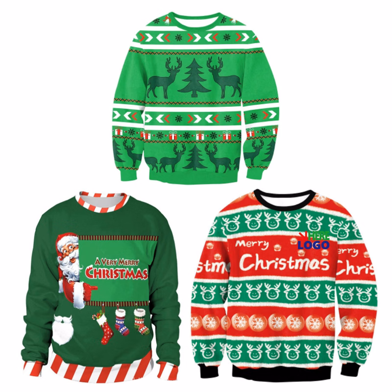 MOQ10 Matching Merry Christmas Couple Sweatshirts