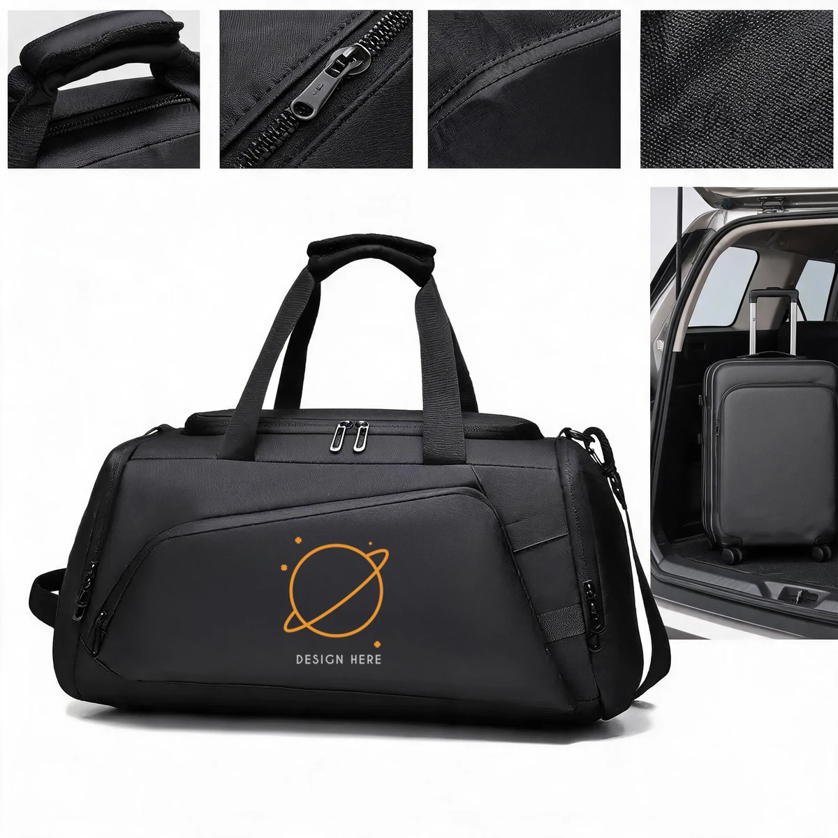 Multi-Pocket Travel Gym Bag with Shoe Compartment 1