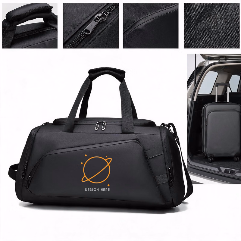 Multi-Pocket Travel Gym Bag with Shoe Compartment