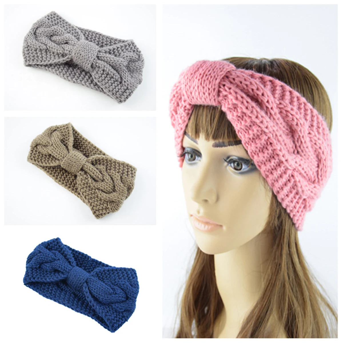 Winter Knitted Hairband Ear Warmer 1