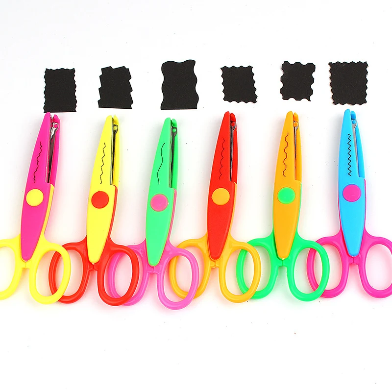 Kids Safety Decorative Wave Lace Edge Craft Scissors 1