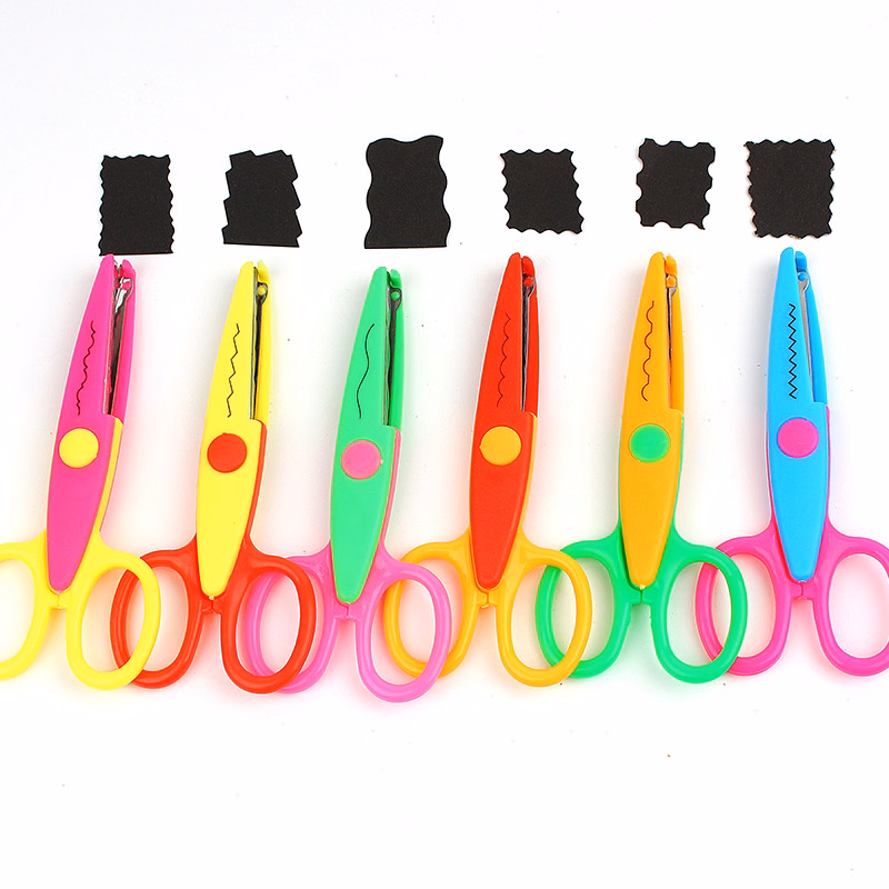 Kids Safety Decorative Wave Lace Edge Craft Scissors