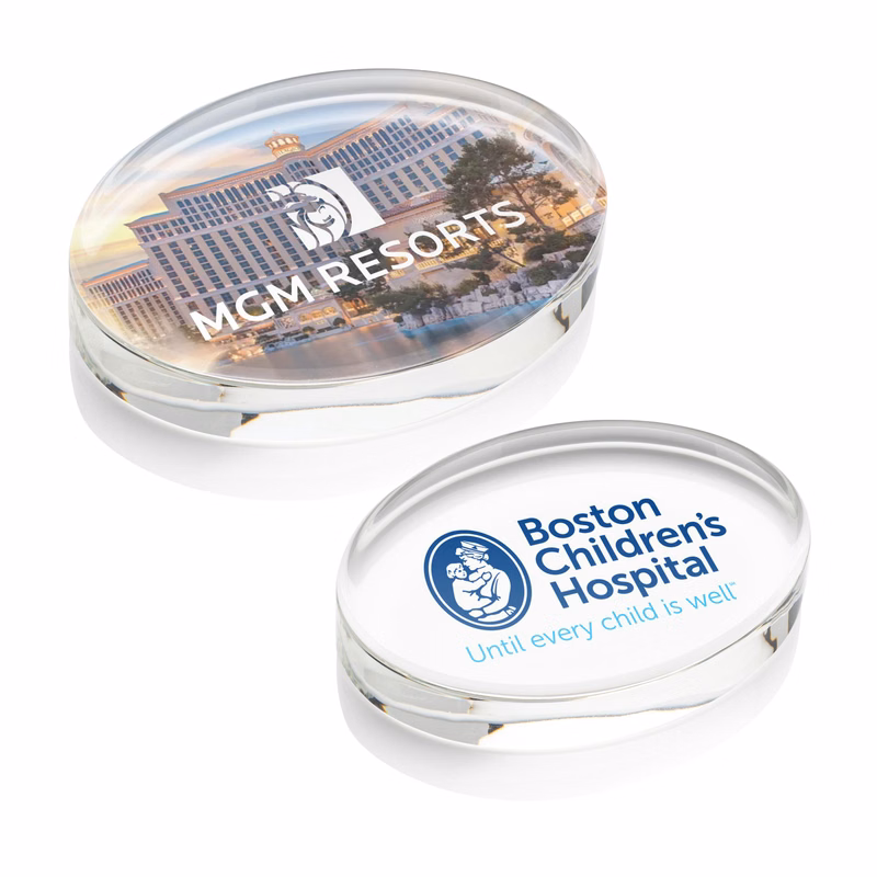 Logan Oval VividPrint™ Paperweight