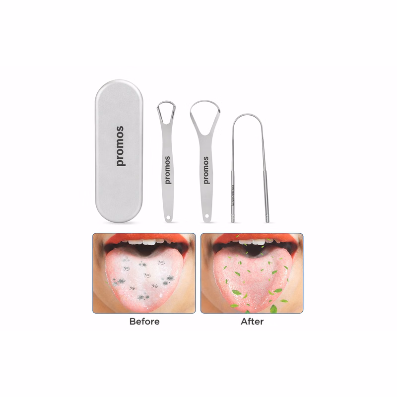 Stainless Steel Tongue Scraper Set