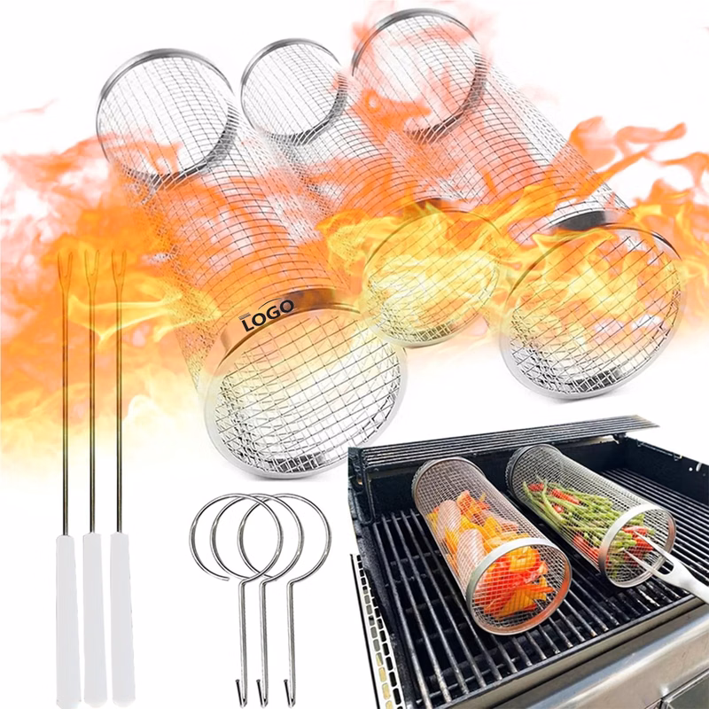 Round Outdoor Barbecue Basket
