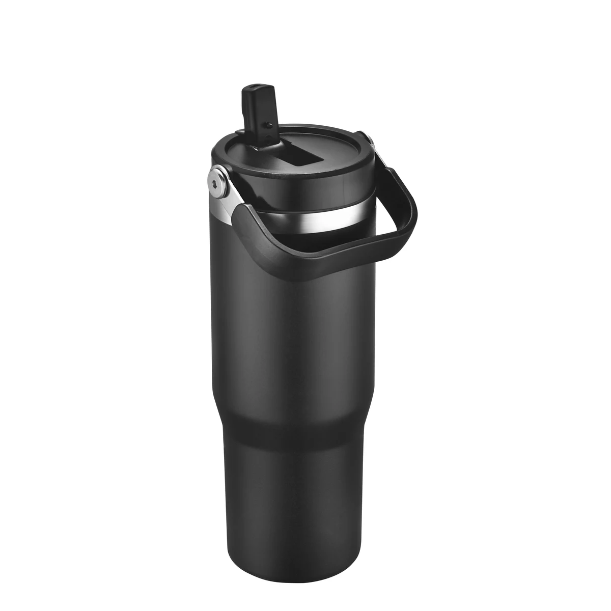 Endura 30 oz Black Stainless Steel Bottle, custom water bottle with logo imprint 1