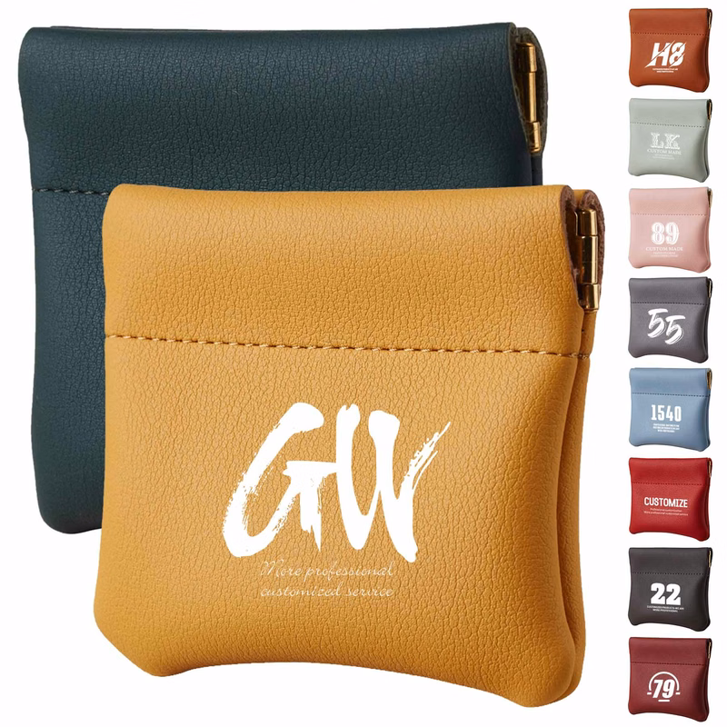 PU Leather Squeeze Coin Purse