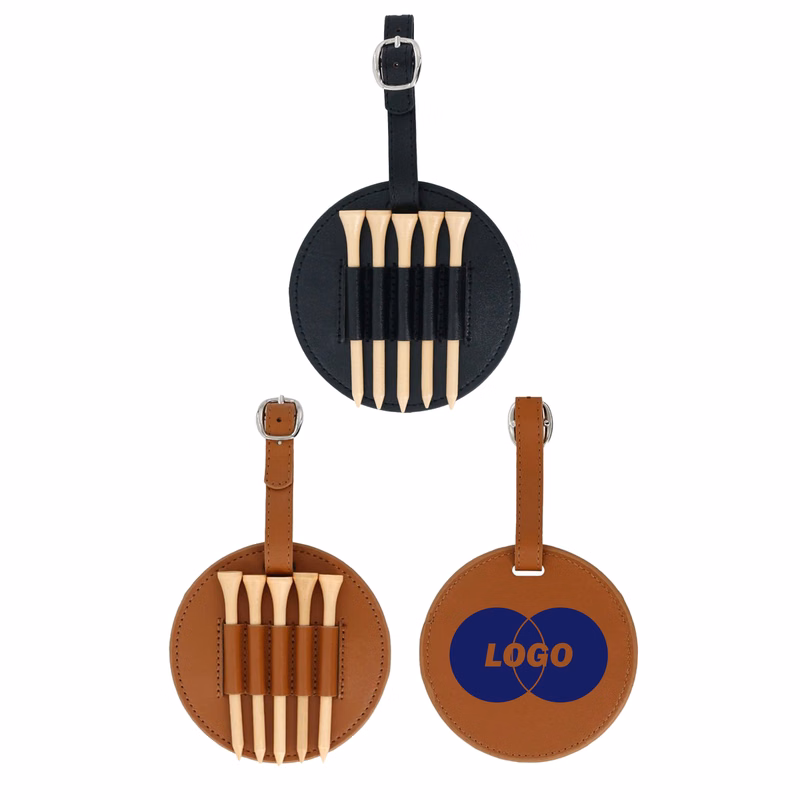 Leather Golf Tee Holder Multi-Pack Functional Seat Pouch