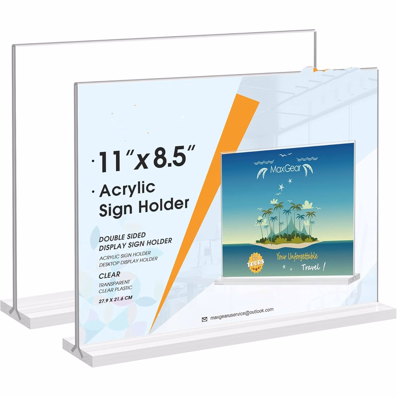 Double Sided Acrylic Sign Holder