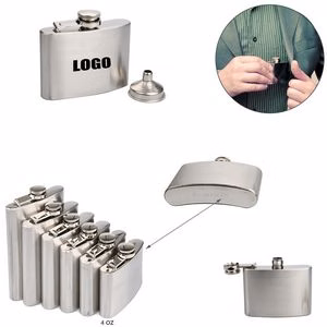 4oz Stainless Steel Flask With Tightly Sealed Cap