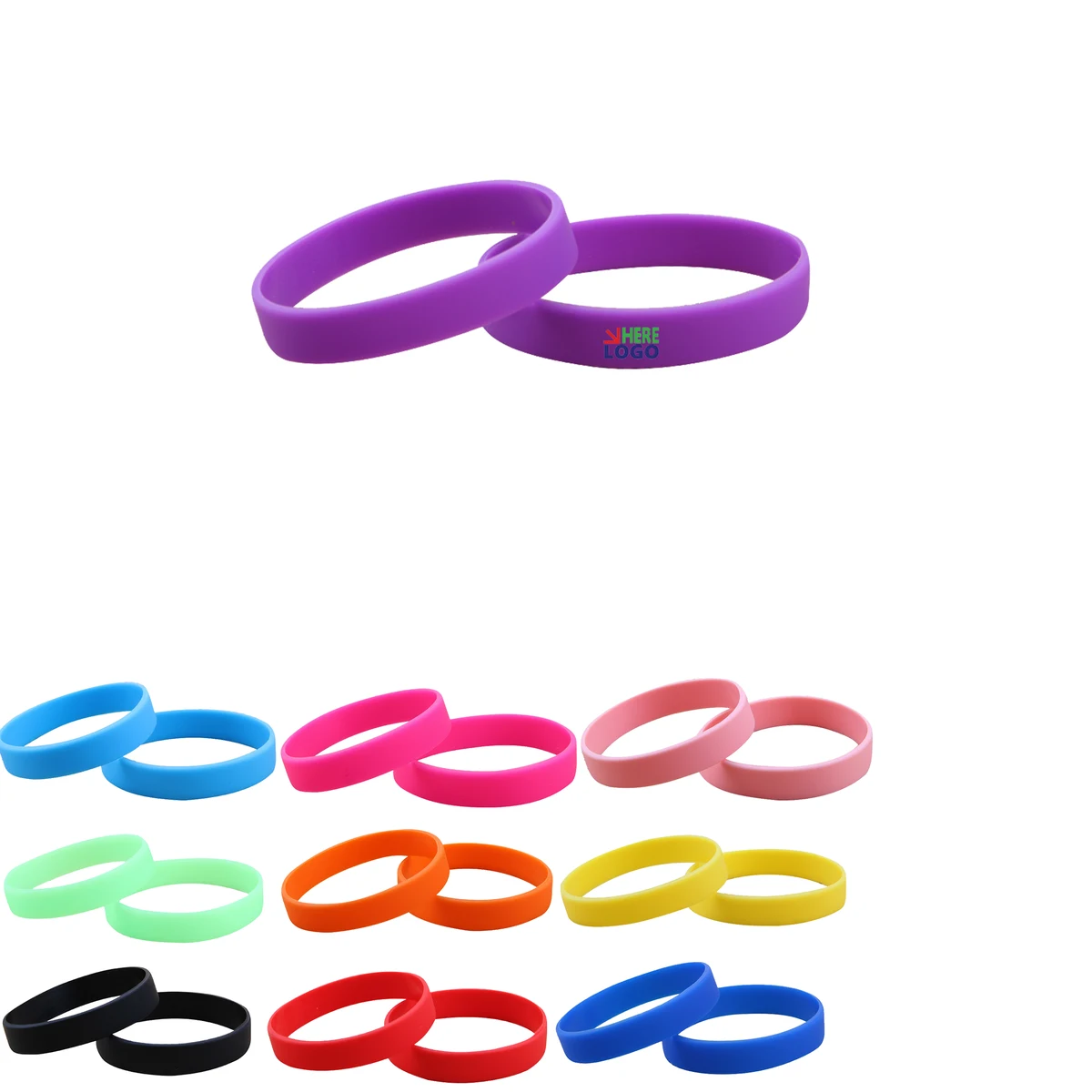 Solid Color Sports Silicone Bracelet 1