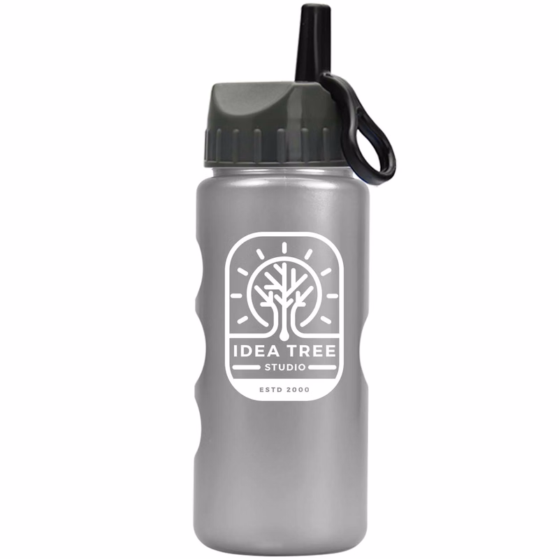 Mini Peak - 22 oz. Tritan Metalike Bottle with Ring Straw