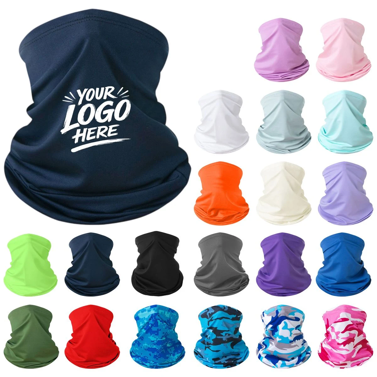 Silky Feel Neck Gaiter For Cycling With Full Color Print 1