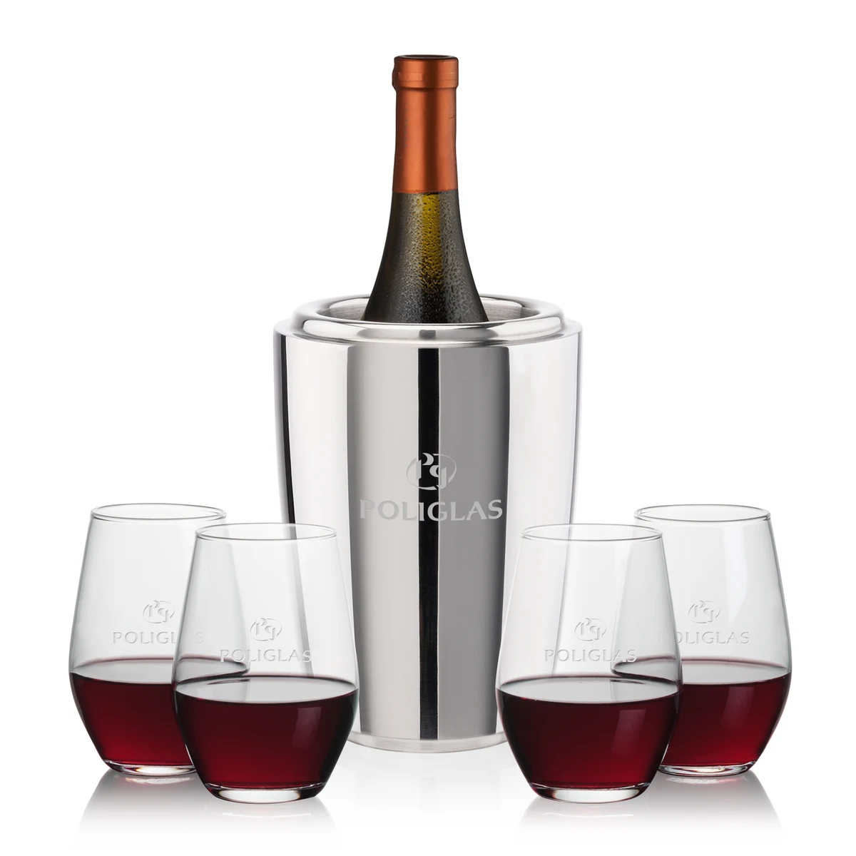 Pescara Wine Cooler & Vale Stemless Wine Set 1