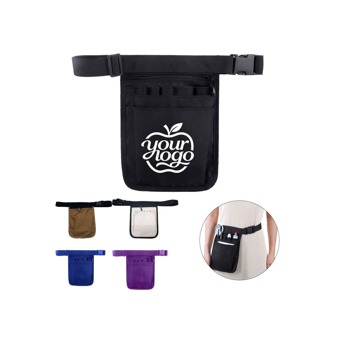 MOQ 10pcs 600D Oxford cloth Nurse Multi-Pocket Medical Tool Waist bag 1