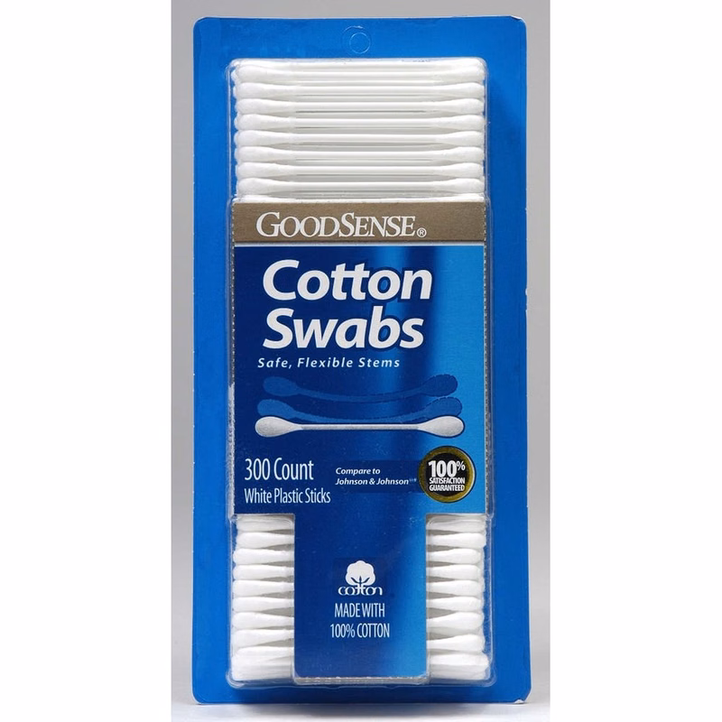 Cotton Swabs - 300 Count Flexible Plastic Stems