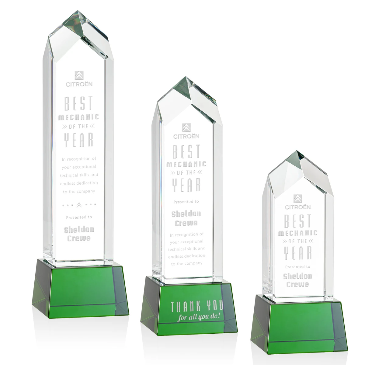 Clarington Award on Base - Green 1