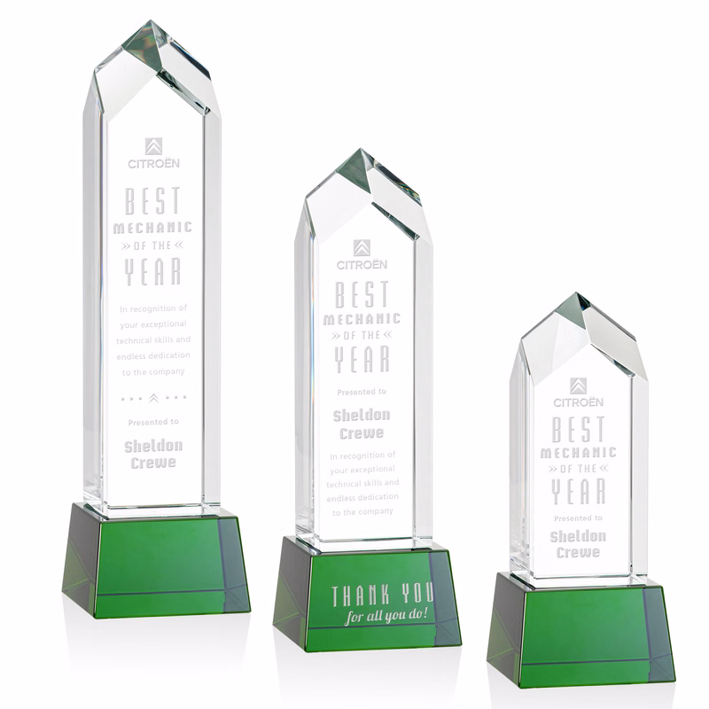 Clarington Award on Base - Green