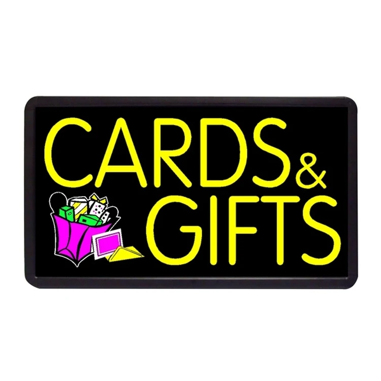 Cards & Gifts 13" x 24" Simulated Neon Sign 1