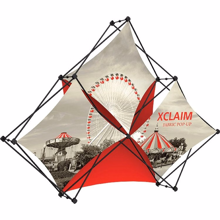 Xclaim 8ft Tabletop Quad Pyramid Fabric Popup Display Kit 02