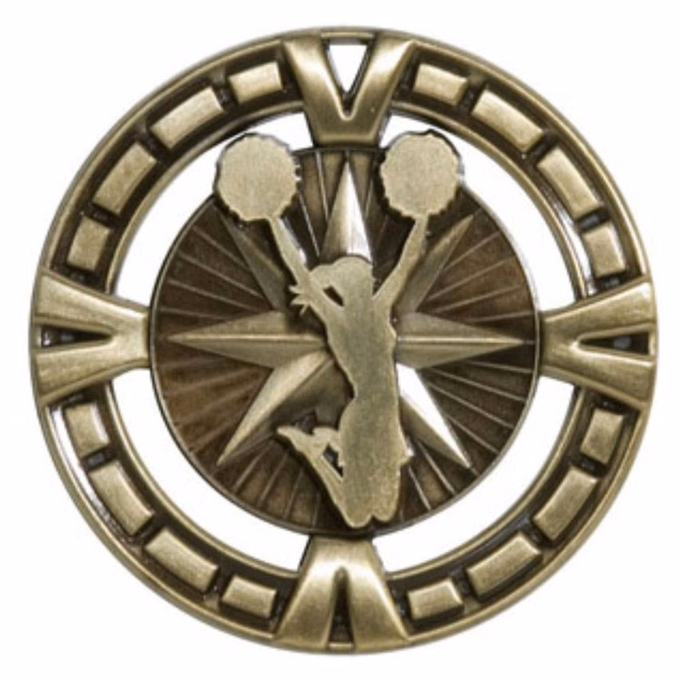 2-1/2" Cheerleader BG Medal