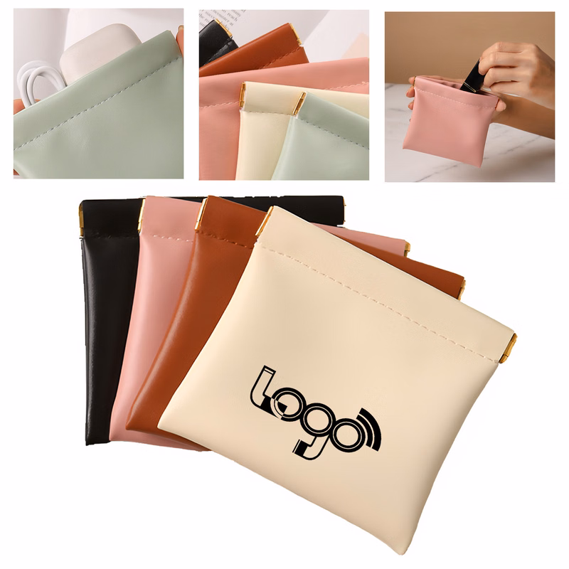 Compact PU Leather Storage Pouch