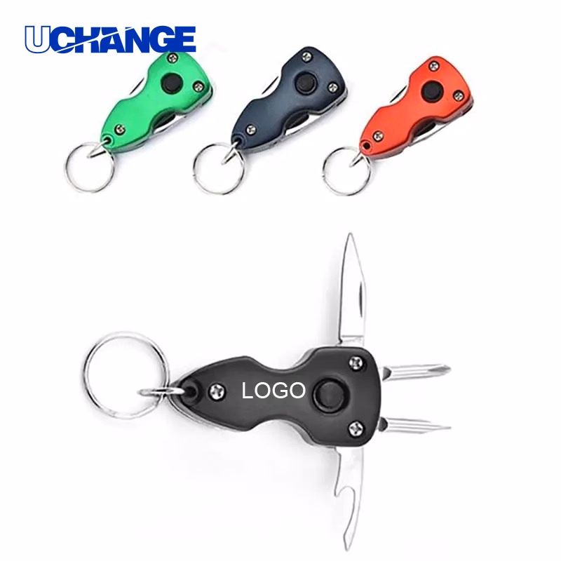 Outdoor Tactical Keychain Tool Multi-Function Gear for Survival Use