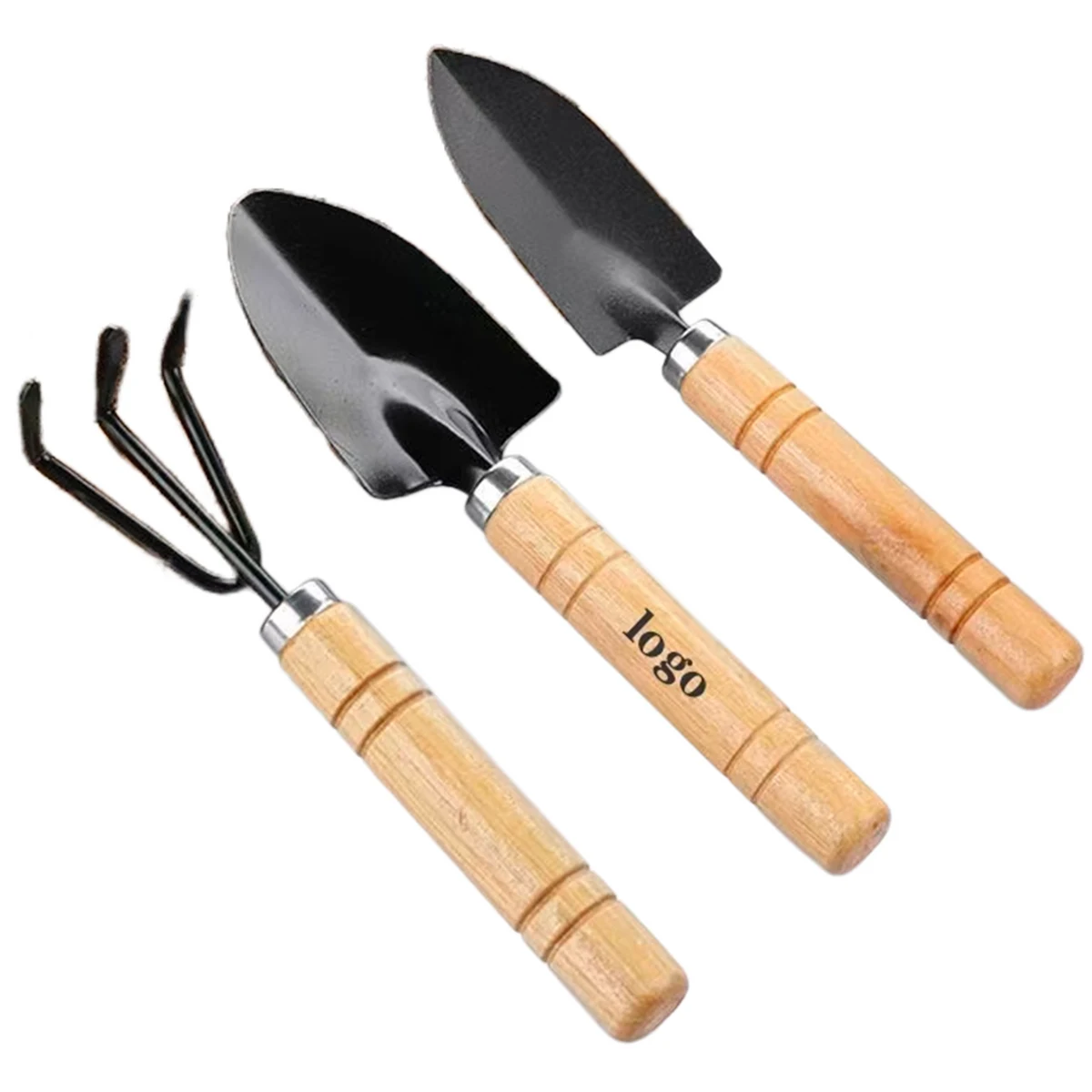 Wood Handle Garden Tool Set 1