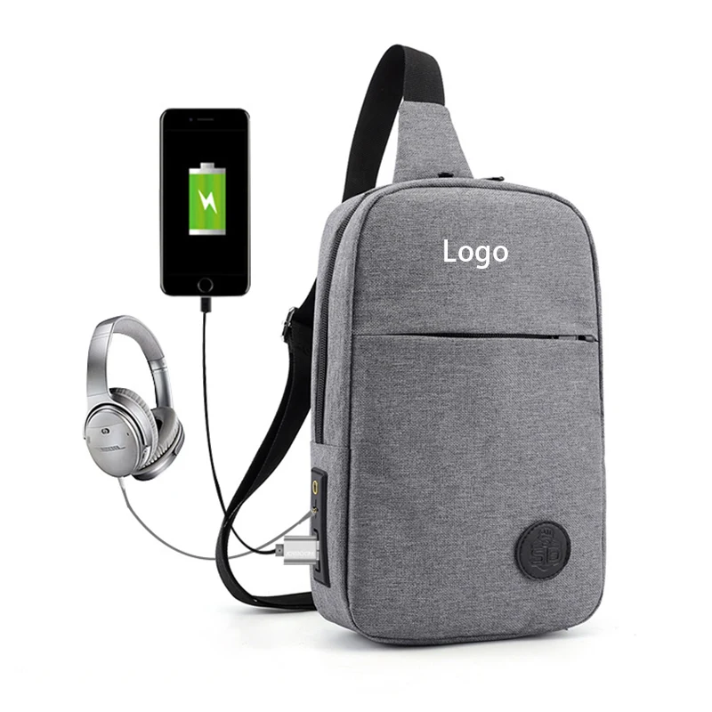 Casual Sling Backpack with USB Port 1