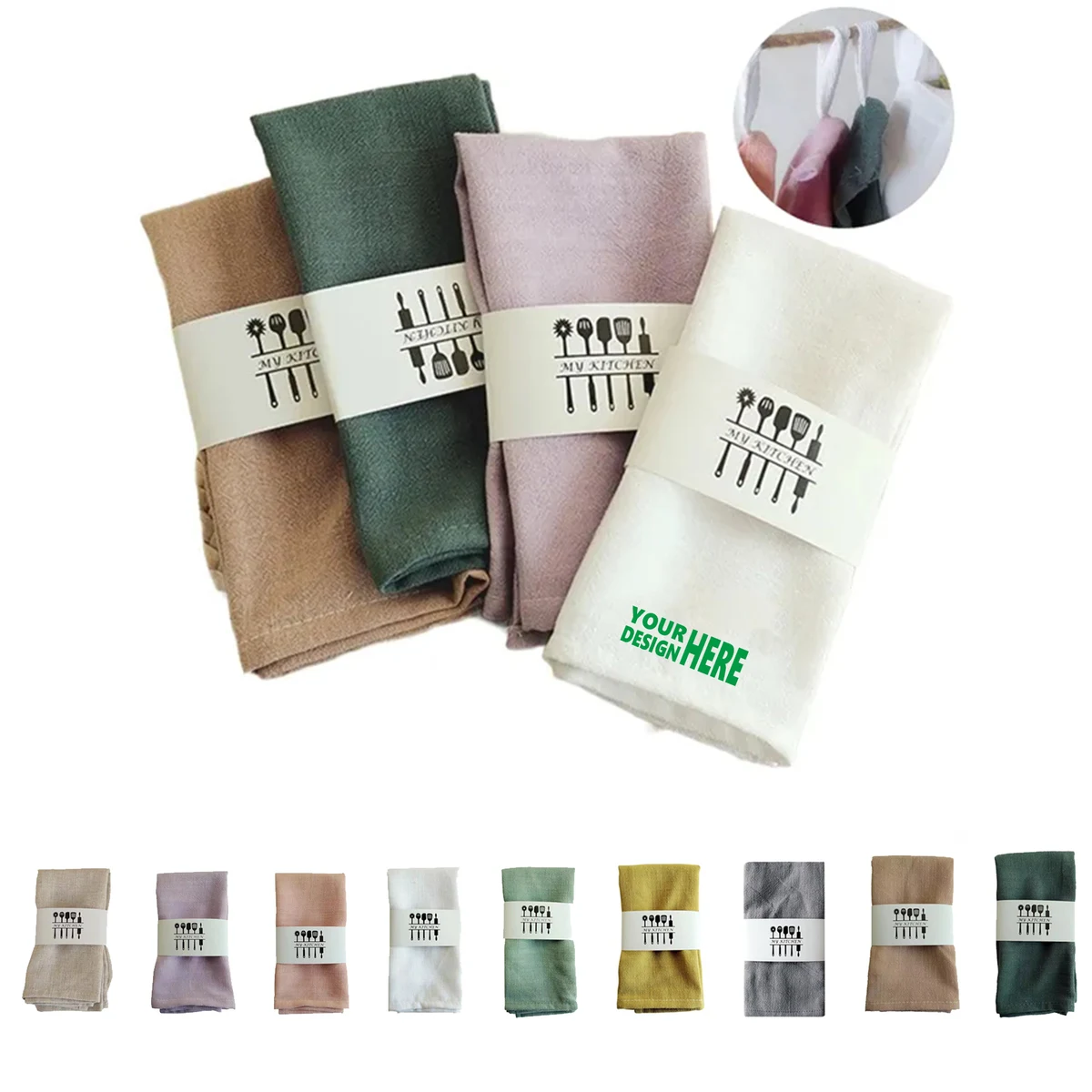 Custom Reusable Cotton Linen Napkins 1