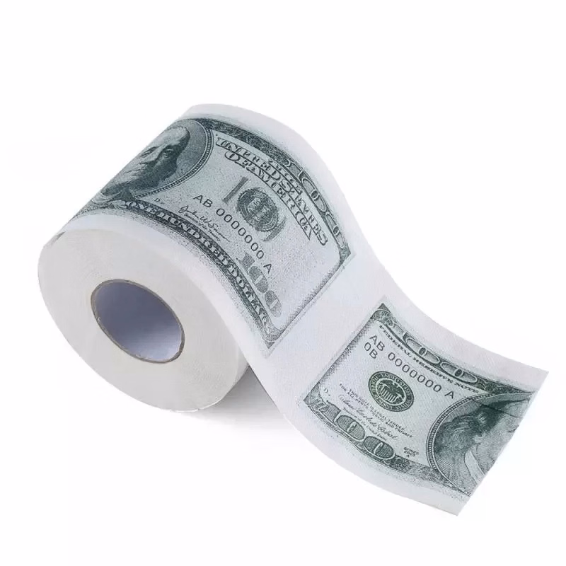 Custom Dollar Printed Toilet Paper