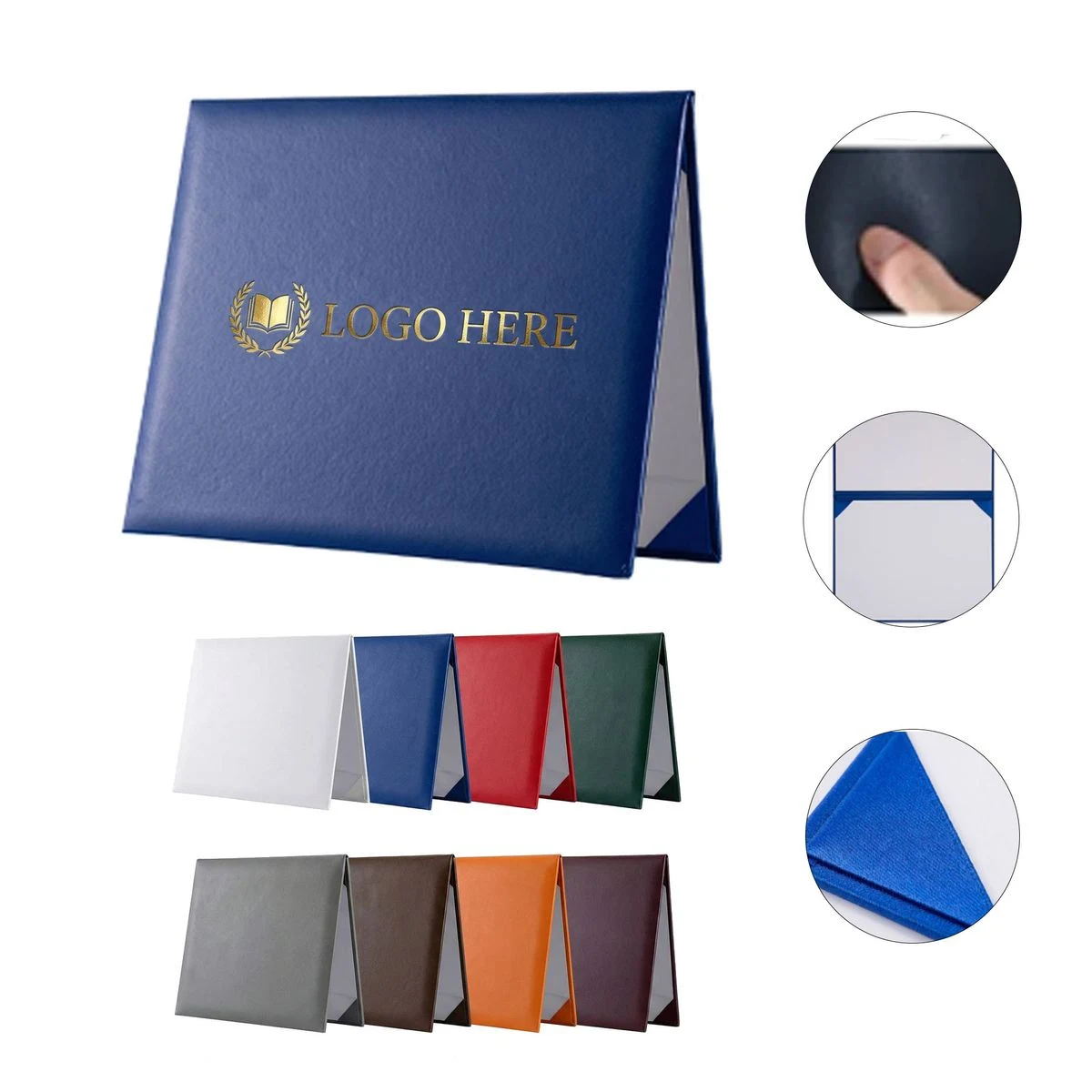 Custom PU Leather Certificate Cover 1