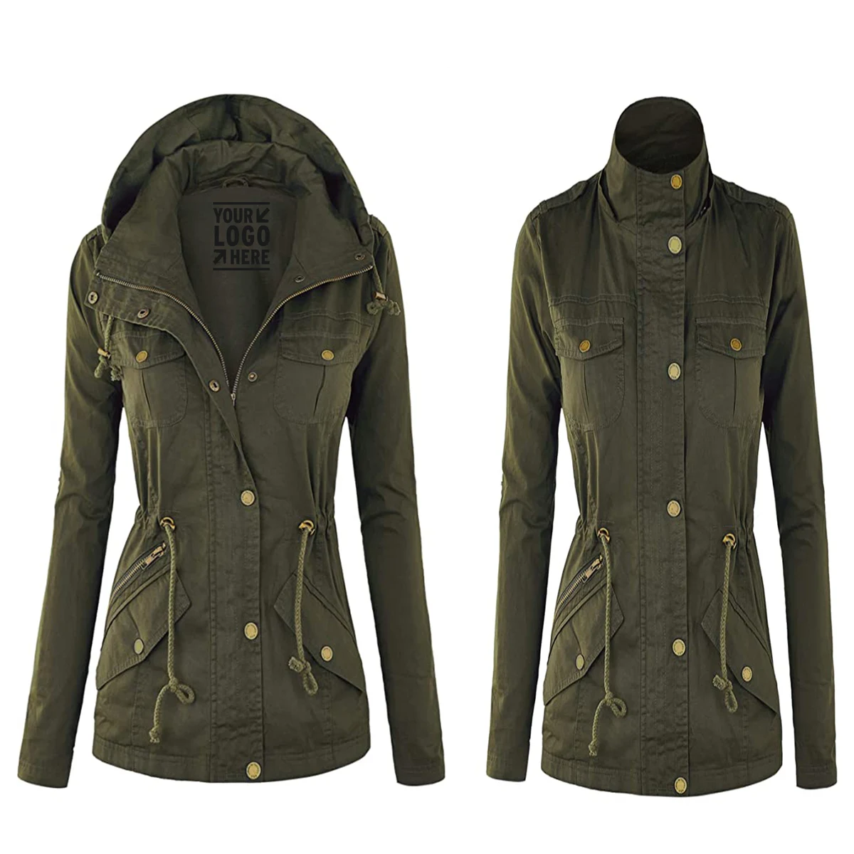 Light Military Jacket Zipper Casual Coat 1