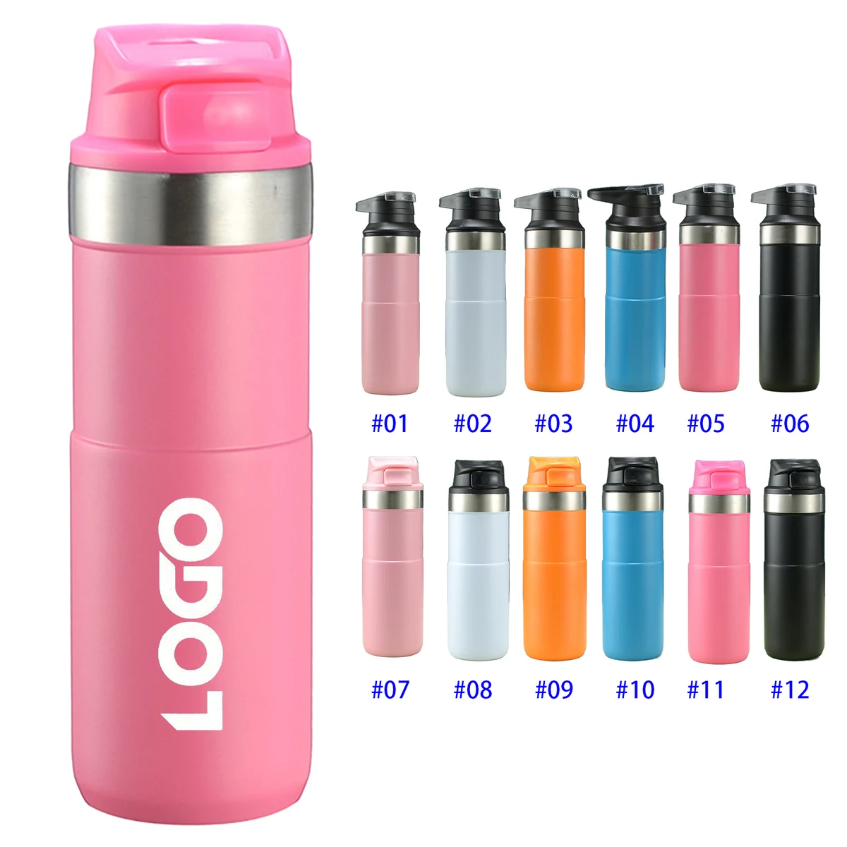 Classic Vacuum One-Hand Mug, custom water bottle with logo imprint 1
