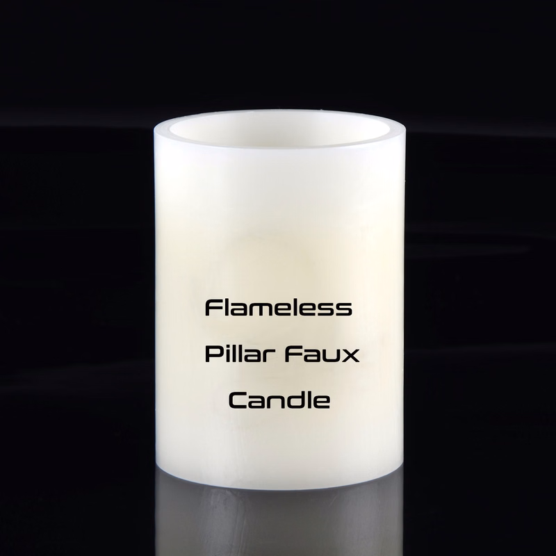 4" x 3" Flameless Pillar Faux Candle