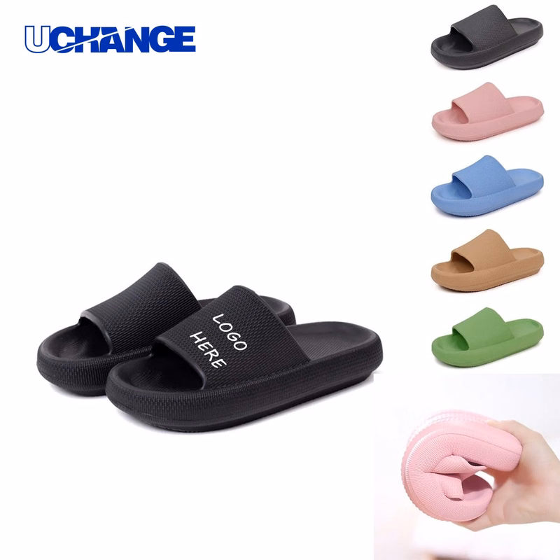 Pillow Shower Slippers Cushioned Sole for Indoor Comfort