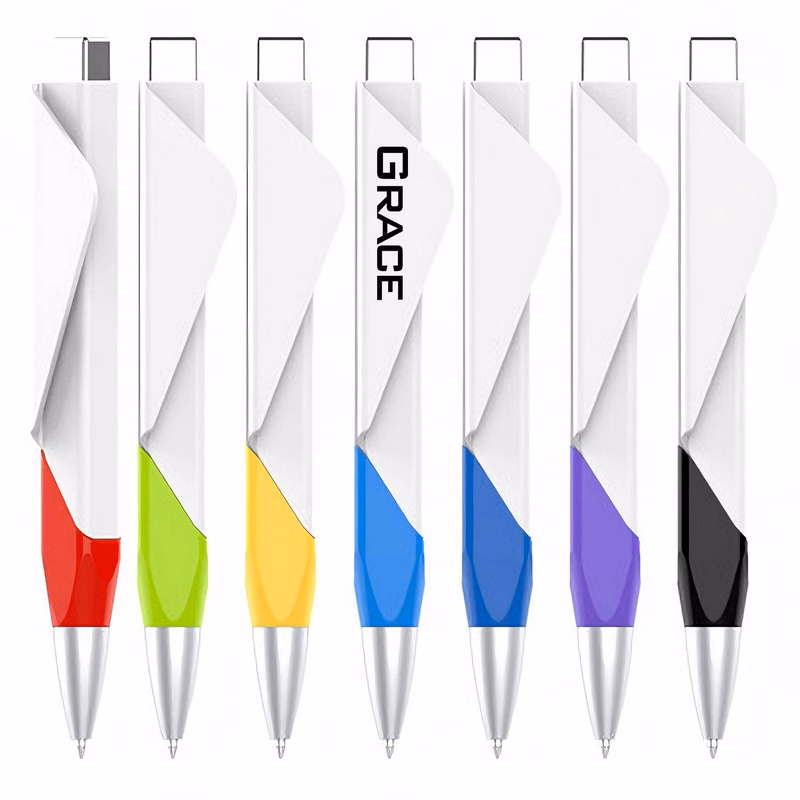 Plastic Gel Pen with Notes Holder