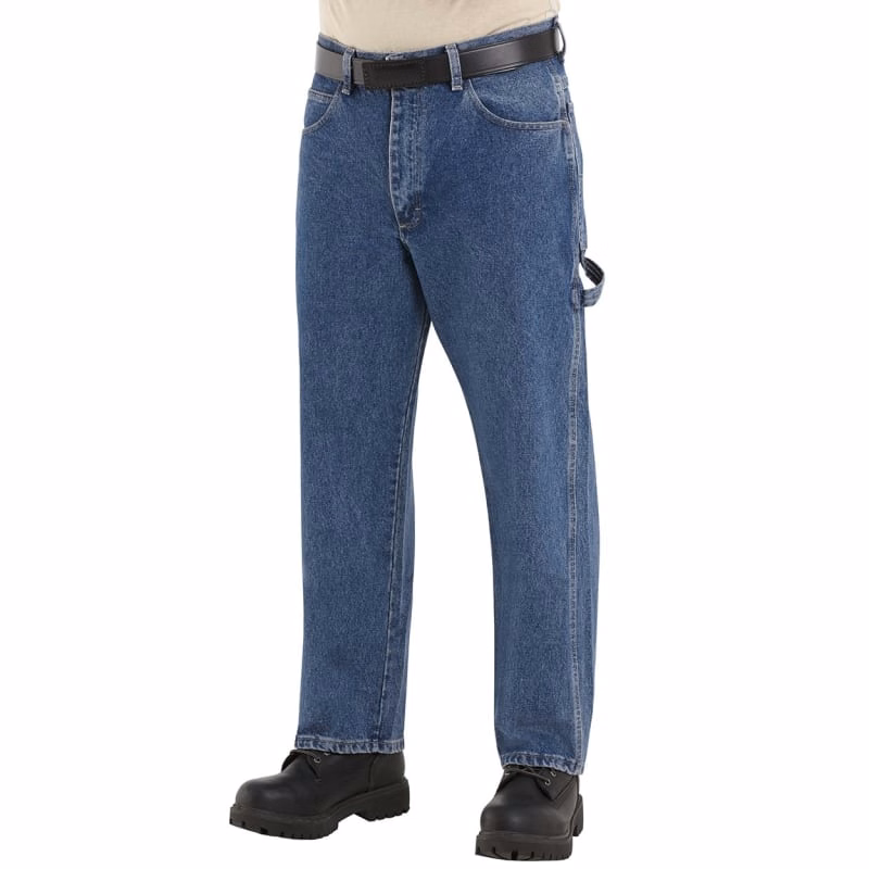 Bulwark Men's Flame Resistant Pre-Washed Denim Dungaree - PEJ8