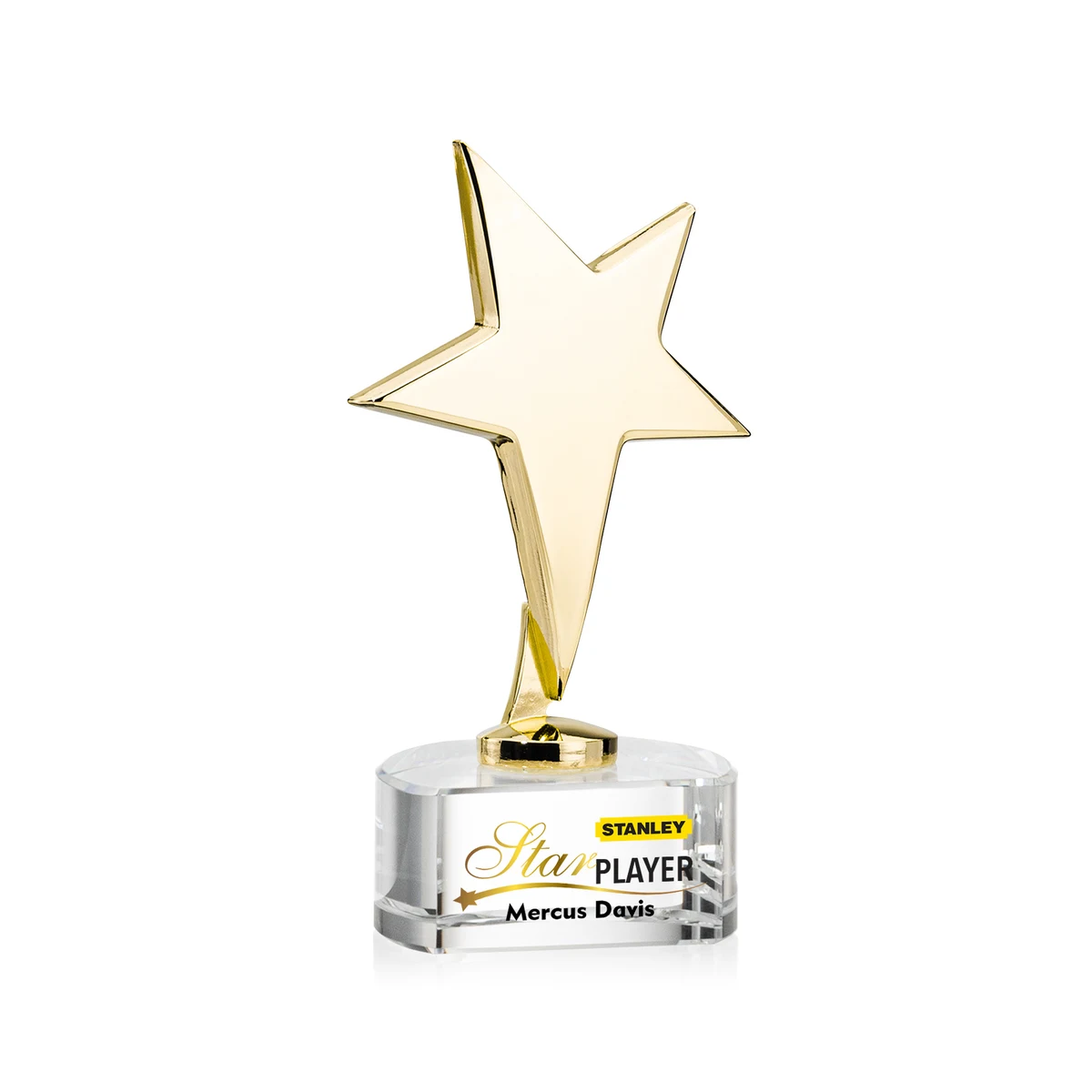 Tuscany Gold Star VividPrint™ Award on Paragon Base - Clear 1