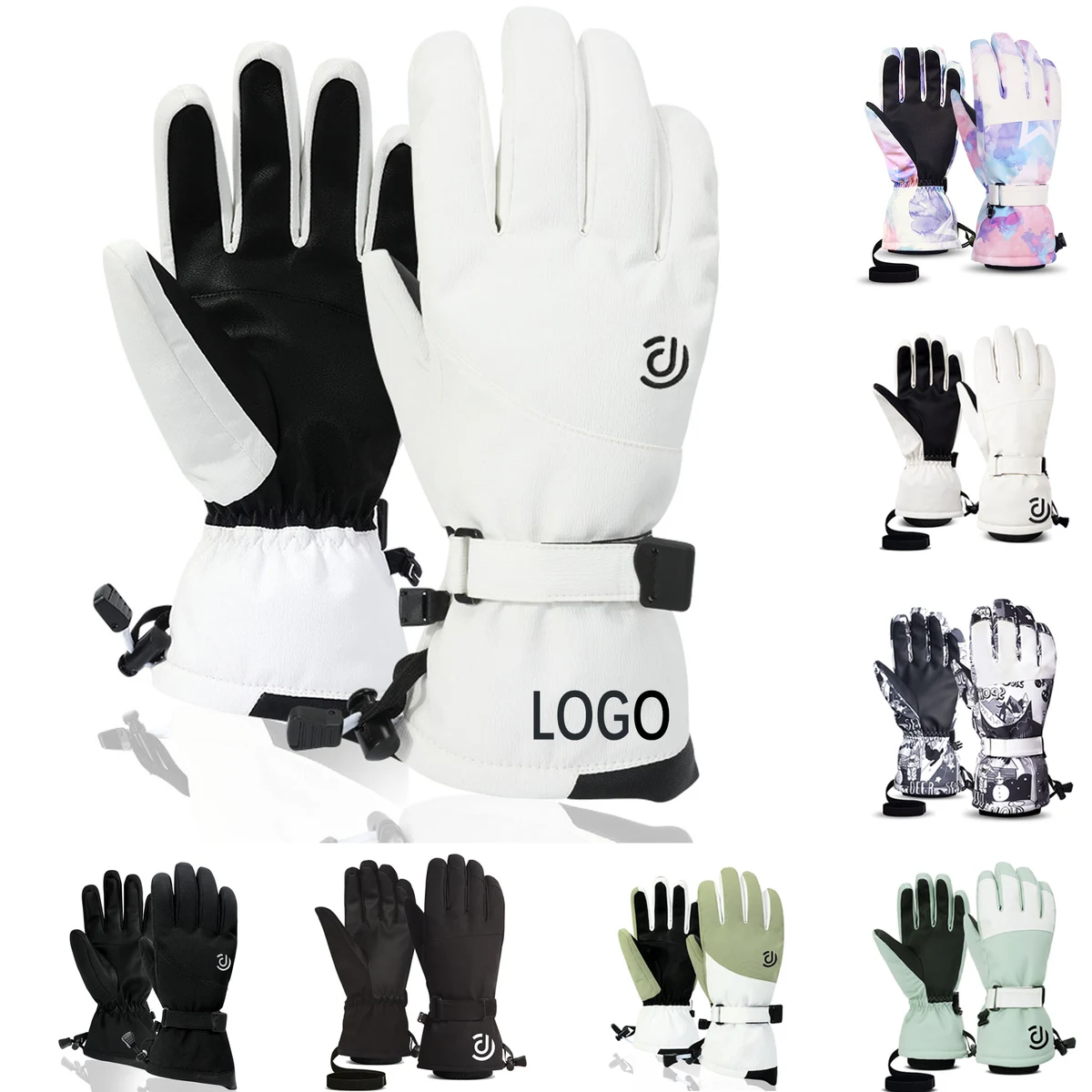 Adjustable Waterproof Ski Gloves Winter Protection 1